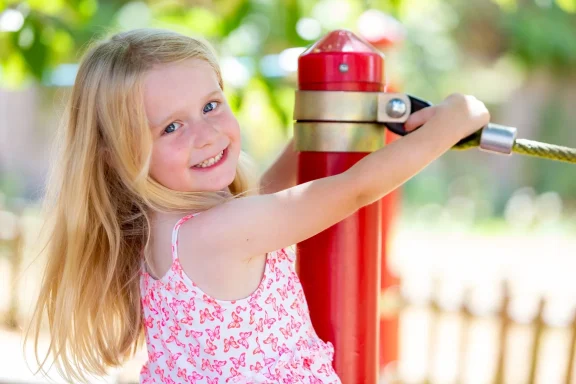 Kindergartenfoto in vertrauter Umgebung